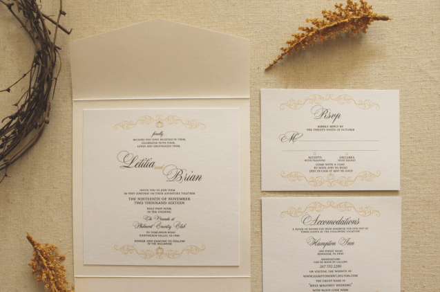 Pumpkin wedding invitations